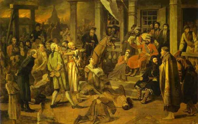 Vasily Perov Pugachev Judgement France oil painting art